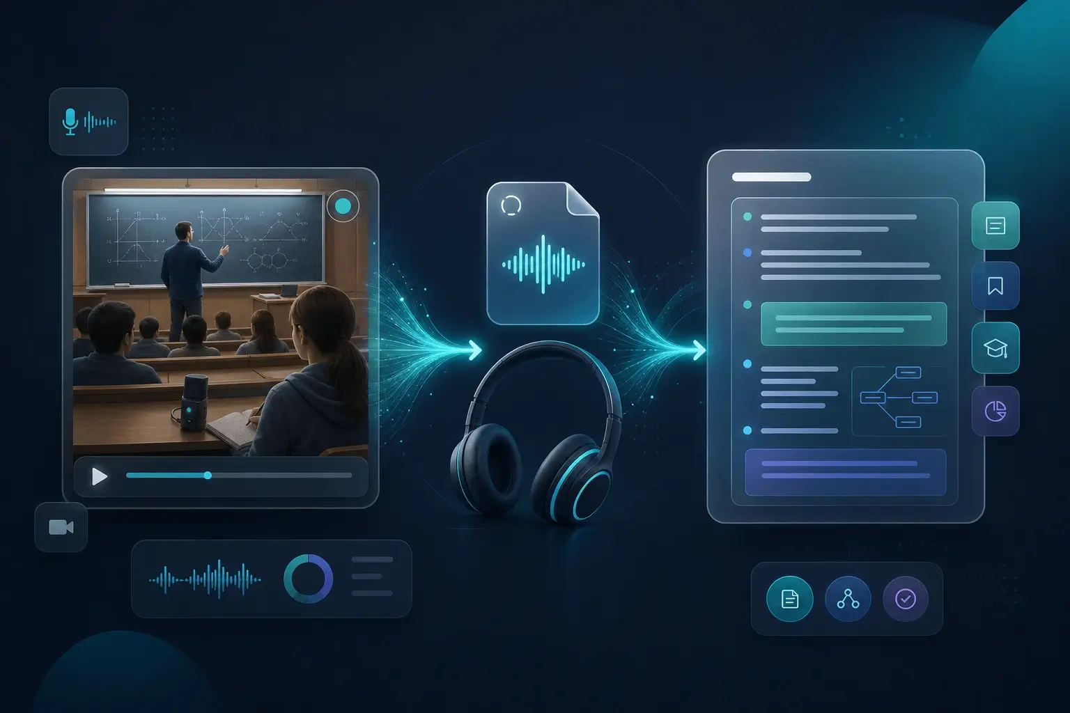 Forscher transkribiert ein MP3-Interview