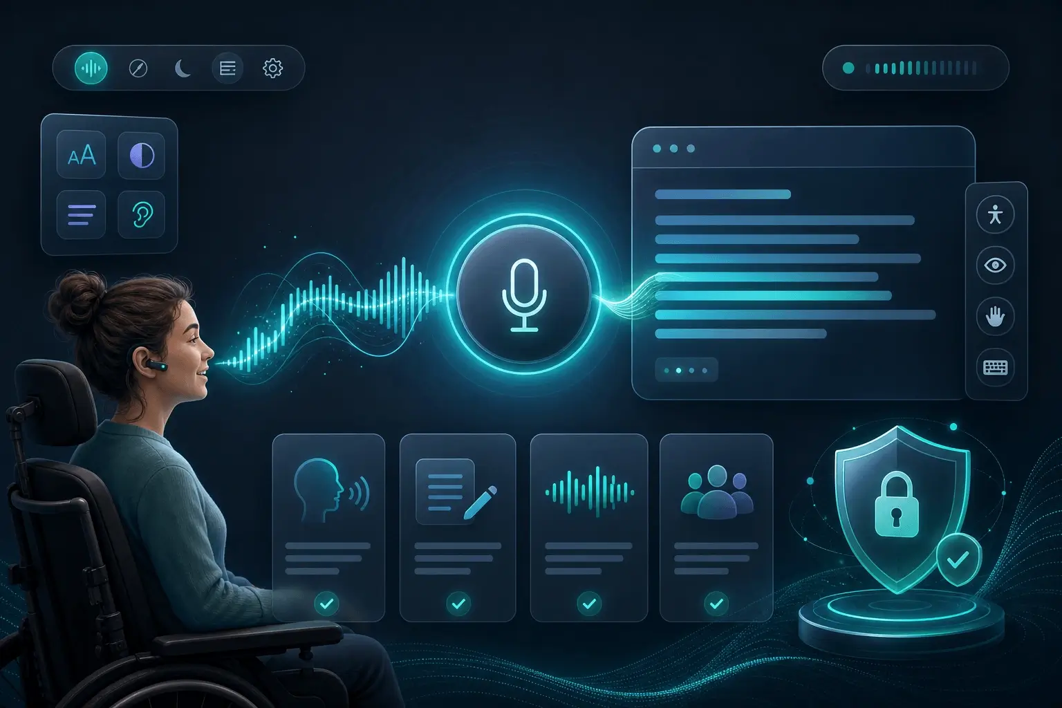 Hands-free speech input for accessibility